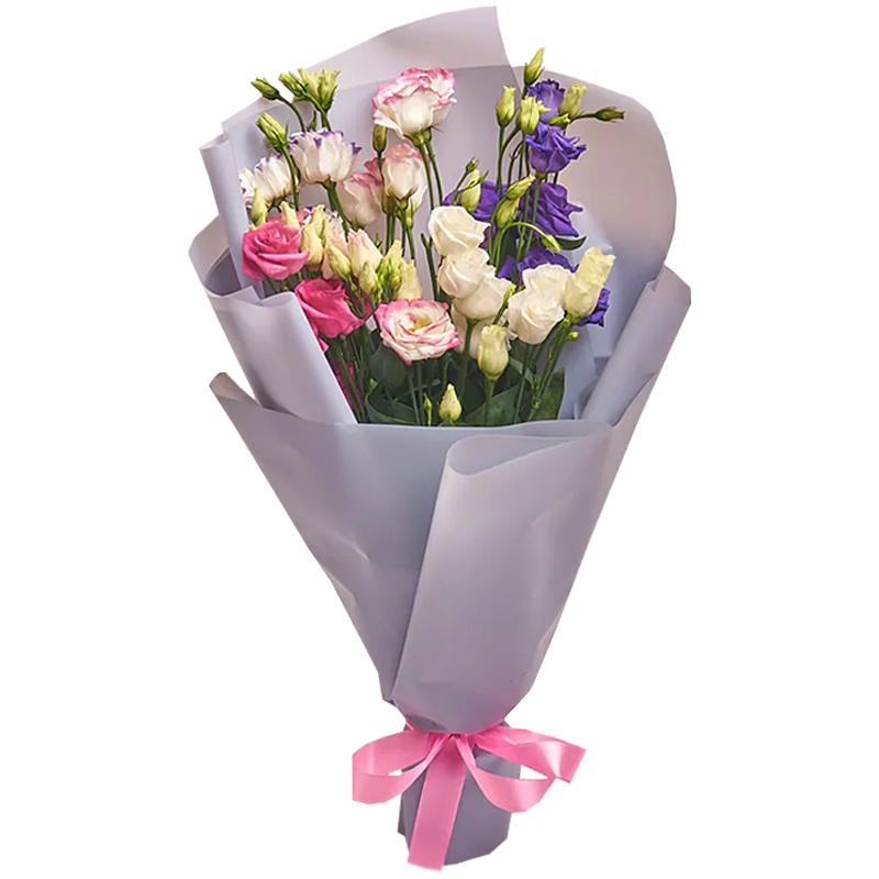 Букет из 5 разноцветных эустом