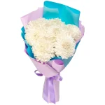 Букет из 7 белых одноголовых хризантем